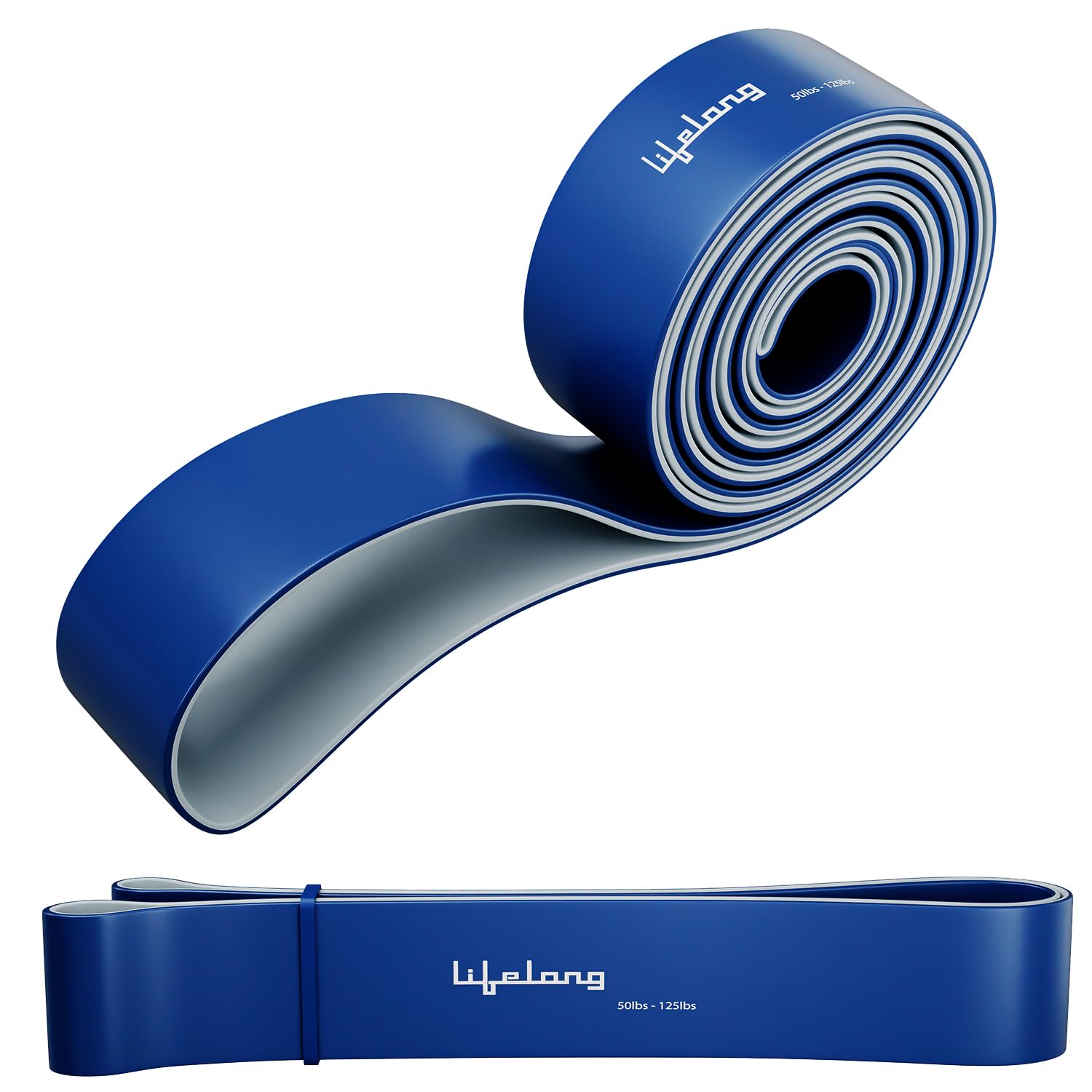 Lifelong Natural Rubber Resistance Band for Workout | 23 to 57 KG: Heavy Resistance |, Pullup Band | Stretching Band for Exercise, Physio, Yoga, Training | Gym | Blue | Theraband